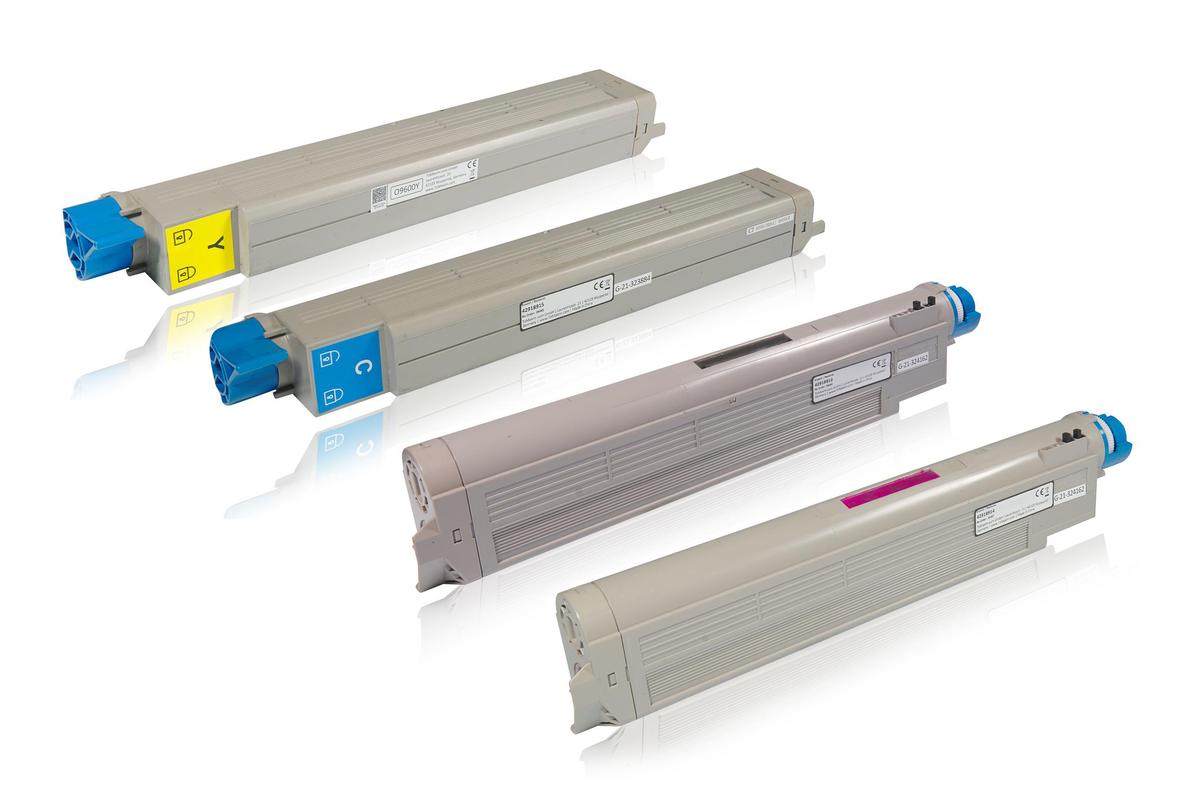 Multipack compatible avec OKI 43112702 contient 4x Cartouche toner