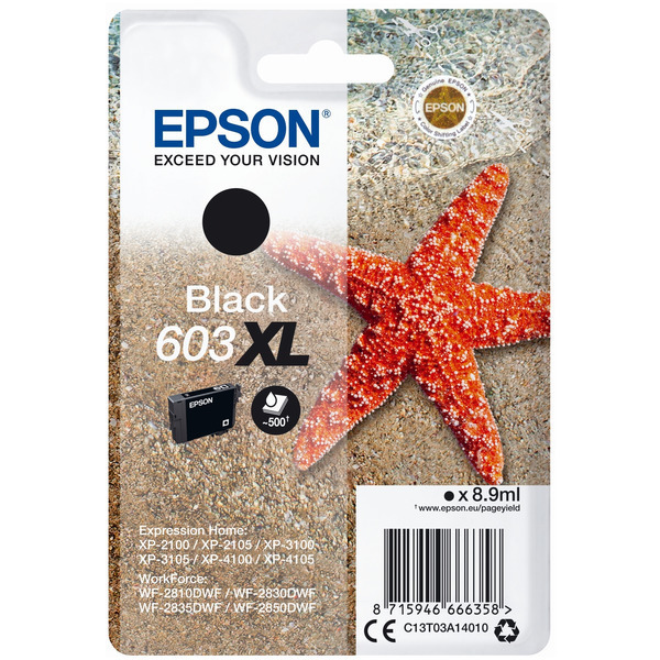 Original Epson C13T03A14010 / 603XL Cartouche d'encre noire