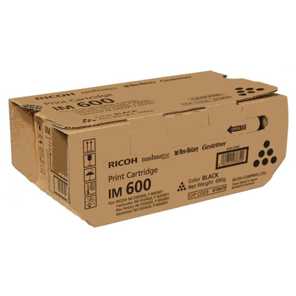 Original Ricoh 418478 / IM600 Toner noir