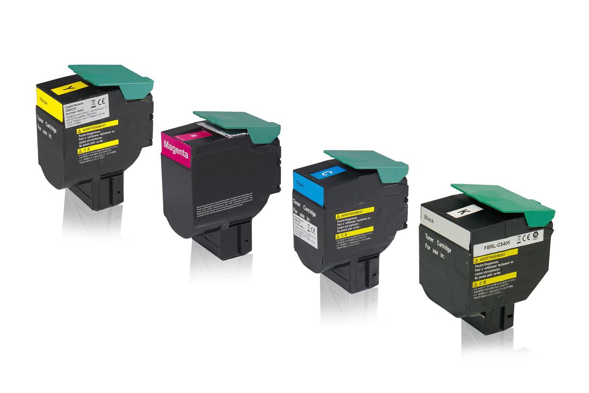 Multipack compatible avec Lexmark C540H1KG/CG/MG/YG contient 4x Cartouche toner