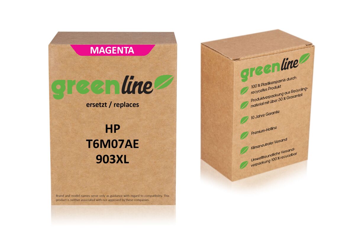 greenline remplace HP T6M07AE / 903XL Cartouche d'encre, magenta