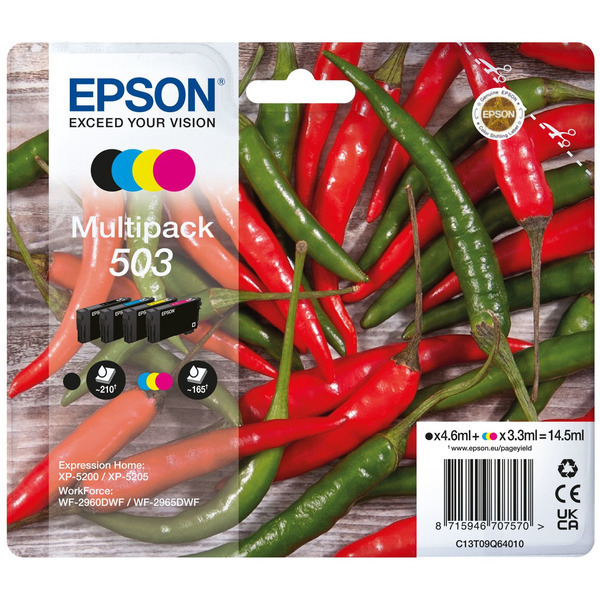 Original Epson C13T09Q64010 / 503 Cartouche d'encre Multipack