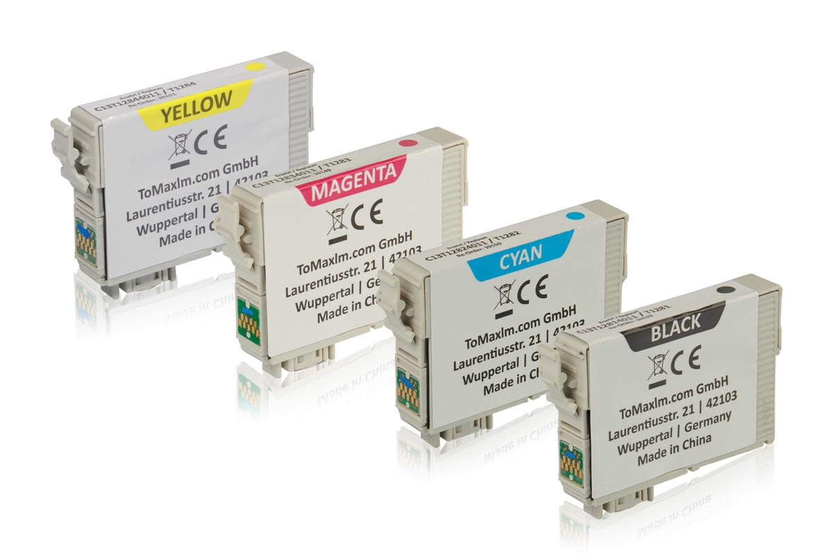 Multipack compatible avec Epson C13T12854010 / T1285 contient 4x Cartouche d'encre