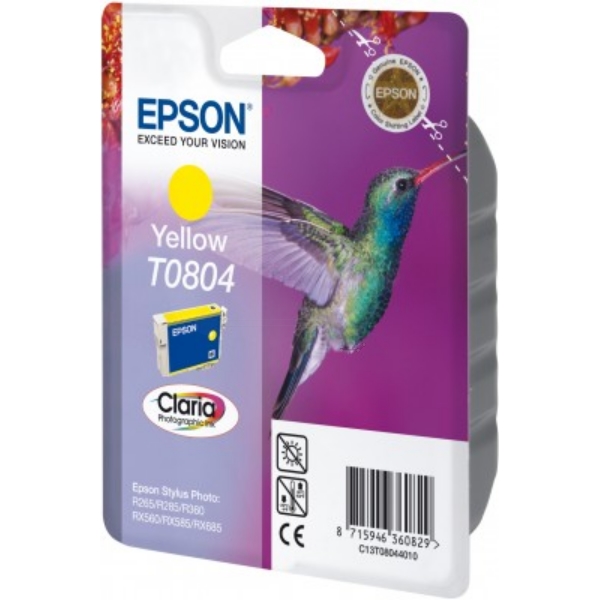 Original Epson C13T08044011 / T0804 Cartouche d'encre jaune