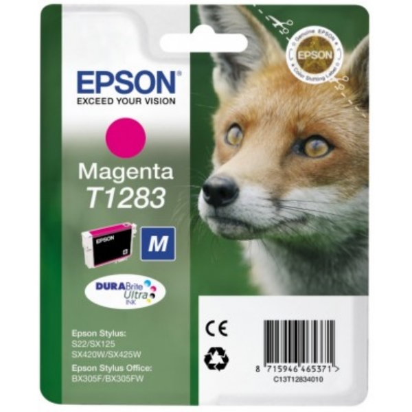 Original Epson C13T12834012 / T1283 Cartouche d'encre magenta