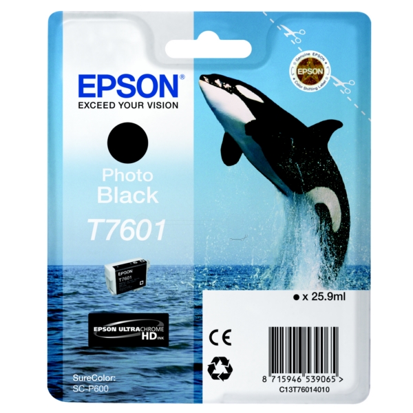 Original Epson C13T76014010 / T7601 Cartouche d'encre gris