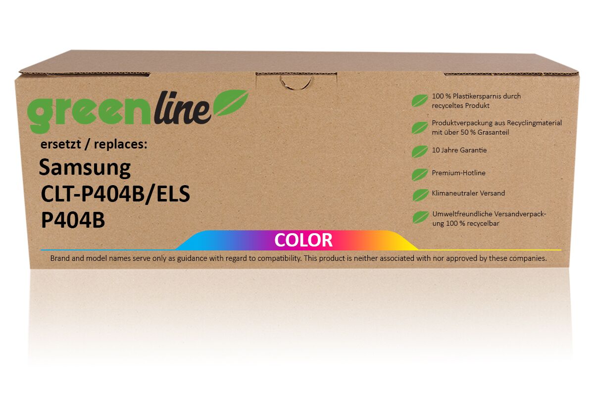 greenline Multipack remplace Samsung / HP SU100A / CLT-K404S contient 4 cartouches de toner