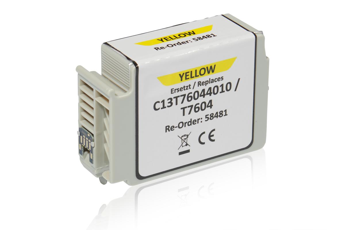 Cartouche compatible Epson C13T76044010 / T7604 - jaune - 2100 pages offrez-vous la qualité au meilleur prix ! | cartoucheclub.com