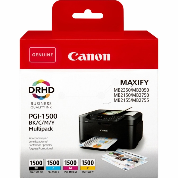 Canon 9218B006 / Cartouche d’encre PGI1500BKCMY Original Multipack