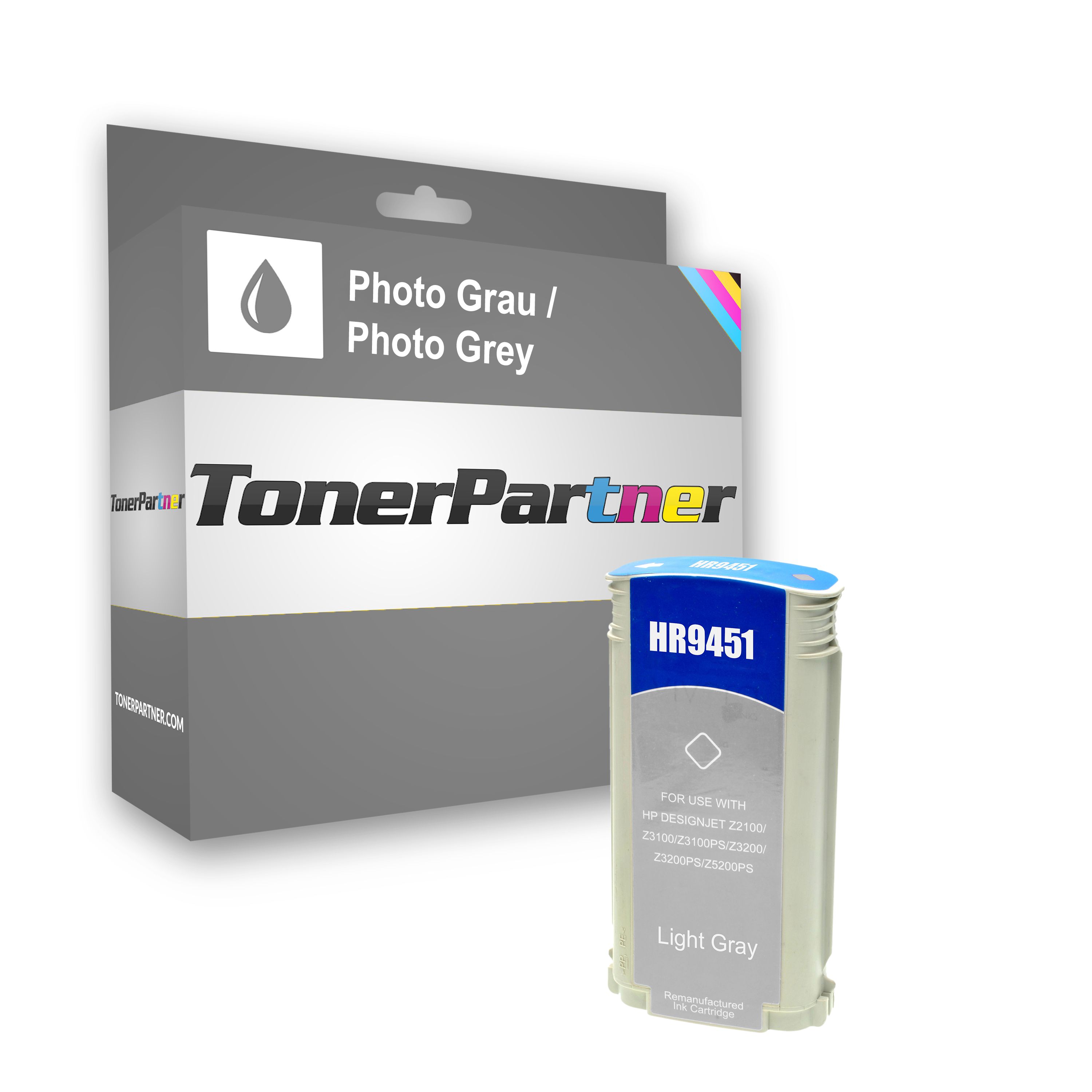 Compatible avec la cartouche d’encre HP C9451A / 70, gris clair