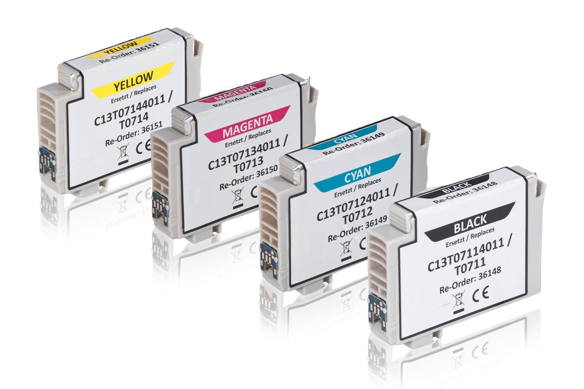 Multipack compatible avec Epson C13T07154010 / T0715 contient 4x Cartouche d'encre