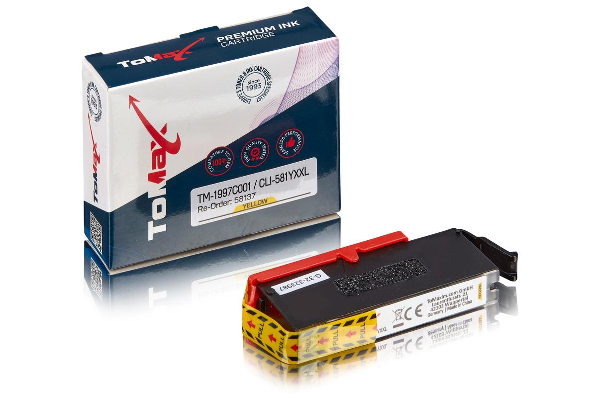 ToMax Premium alternative à Canon 1997C001 / CLI-581YXXL Cartouche d'encre, jaune