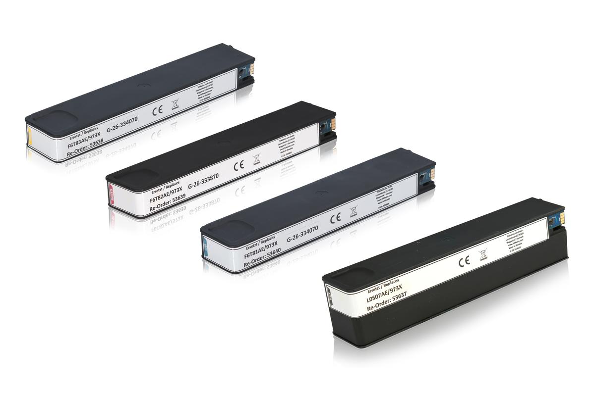 Multipack compatible avec HP L0S07AE / 973X contient 4x Cartouche d'encre