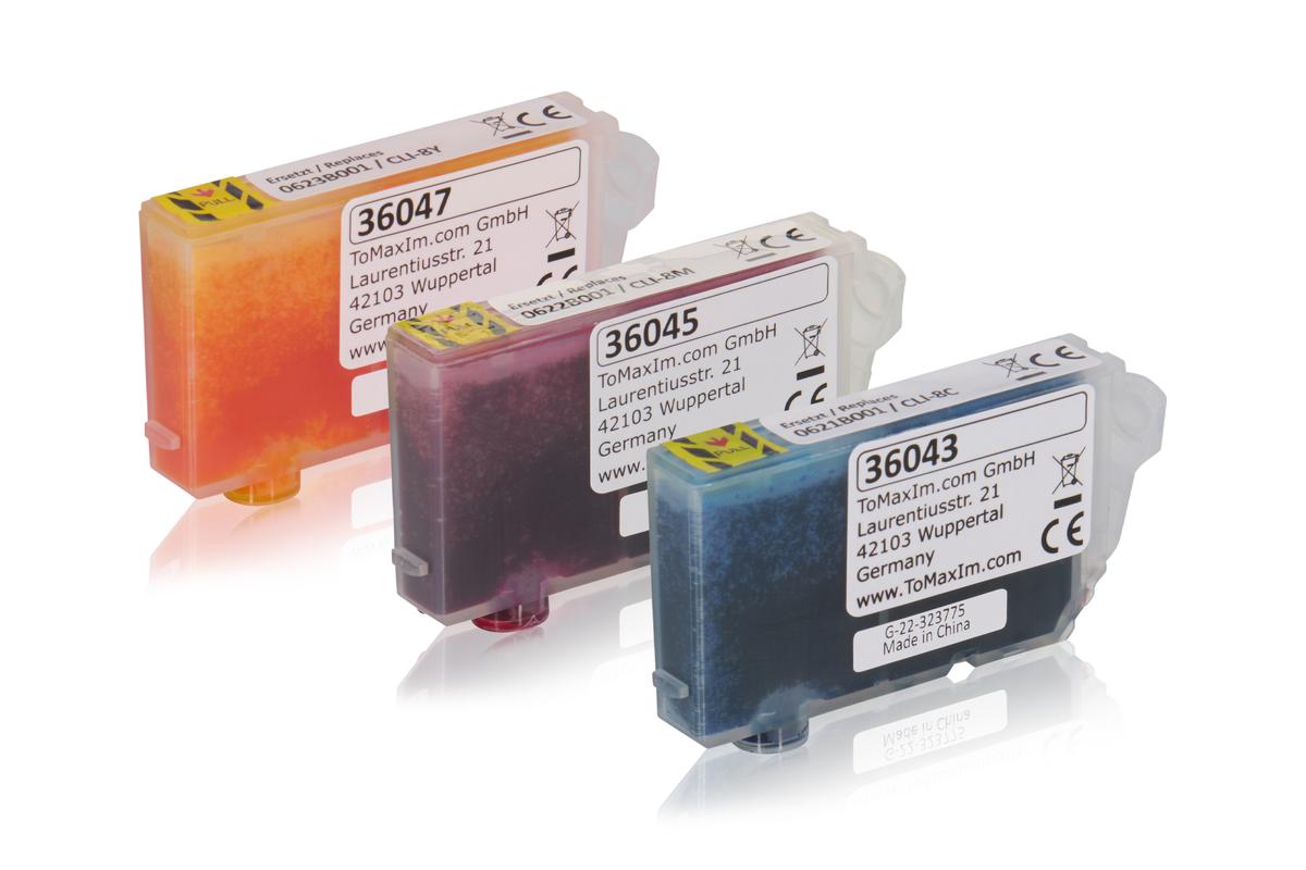 Multipack compatible avec Canon 0621B015 / CLI-8 GP 501 contient 3x Cartouche d'encre