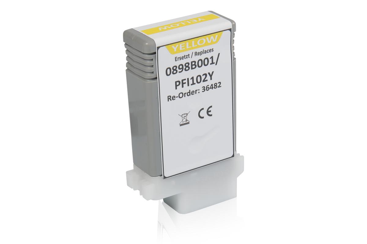 Alternative à Canon 0898B001 / PFI-102Y Cartouche d'encre, jaune