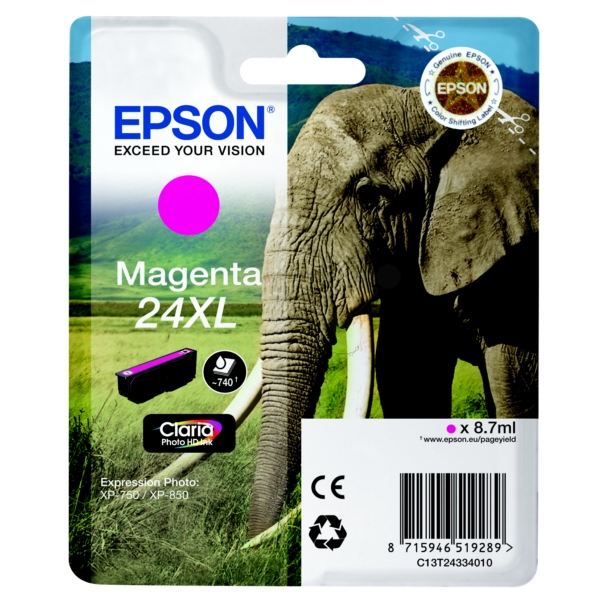 Original Epson C13T24334012 / 24XL Cartouche d'encre magenta