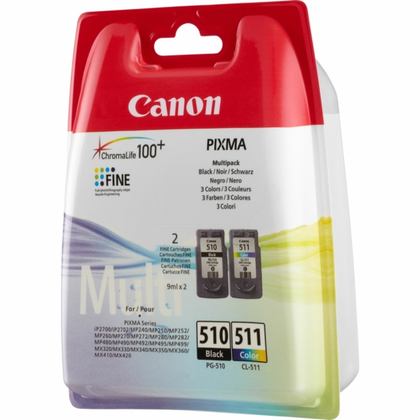 Original Canon 2970B017 / PG510+CL511 Cartouche à tête d'impression multi pack
