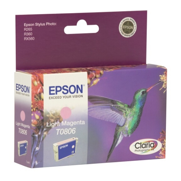 Original Epson C13T08064021 / T0806 Cartouche d'encre magenta claire
