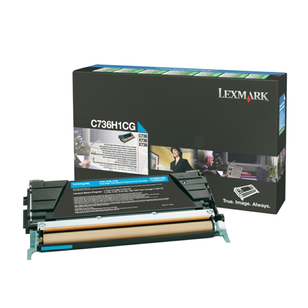 Toner cyan C736H1CG original Lexmark