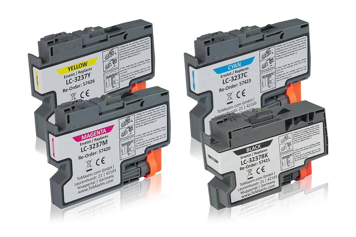 Multipack compatible avec Brother LC3237 contient 4x Cartouche d'encre