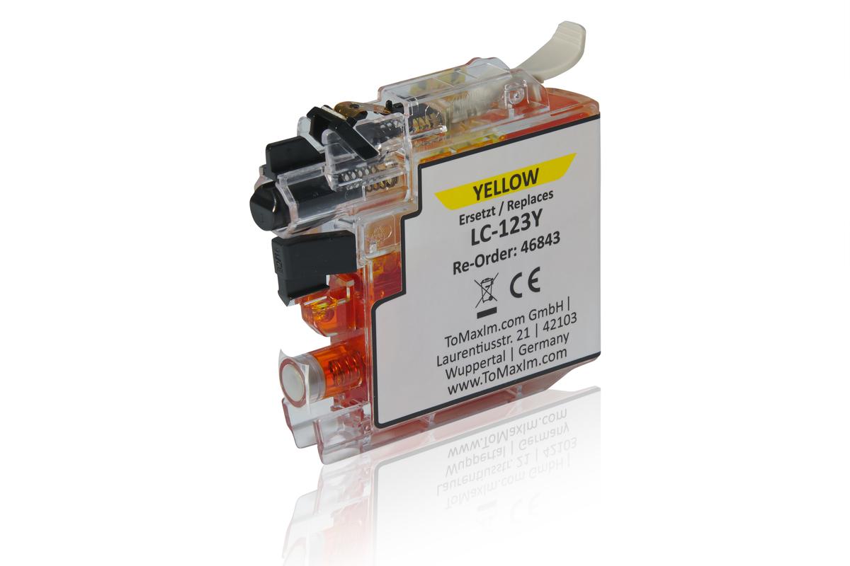 Alternative à Brother LC-123Y Cartouche d'encre, jaune