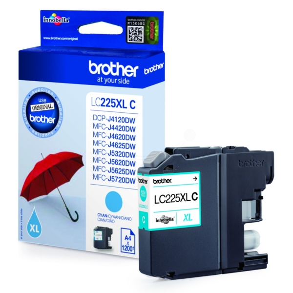 Original Brother LC225XLC Cartouche d'encre cyan