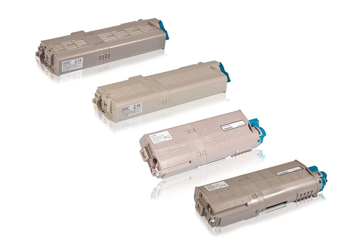 Multipack compatible avec OKI 46490608 contient 4x Cartouche toner