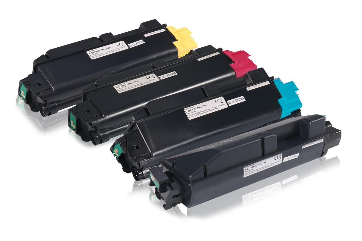 Multipack compatible avec Kyocera 1T02TVxNL0 / TK-5270x contient 4x Cartouche toner