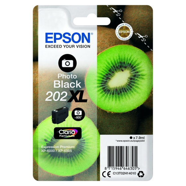 Original Epson C13T02H14010 / 202XL Cartouche d'encre gris