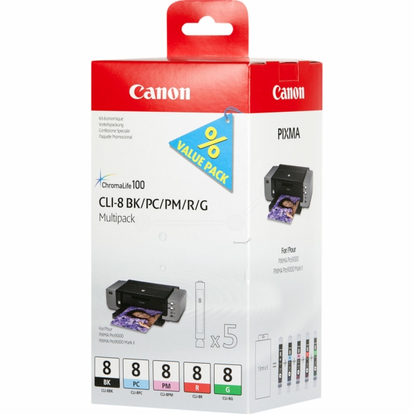 Original Canon 0620B027 / CLI8 Cartouche d'encre multi pack