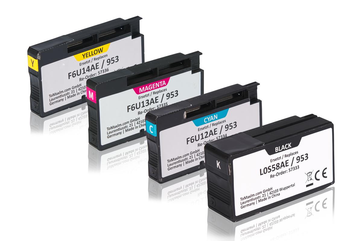 Multipack compatible avec HP 6ZC69AE / 953 contient 4x Cartouche d'encre