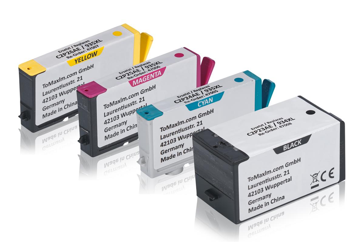 Multipack compatible avec HP X4E14AE / 934XL/935XL contient 4x Cartouche d'encre