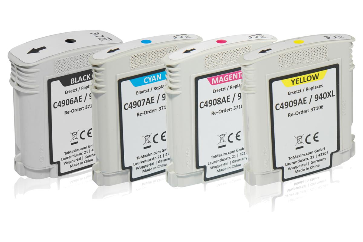 Multipack compatible avec HP C2N93AE / 940XL XXL contient 4x Cartouche d'encre