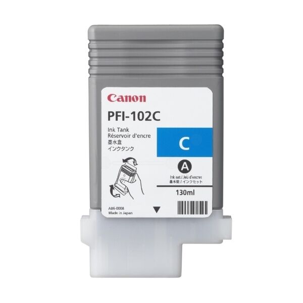 Original Canon 0896B001 / PFI102C Cartouche d'encre cyan