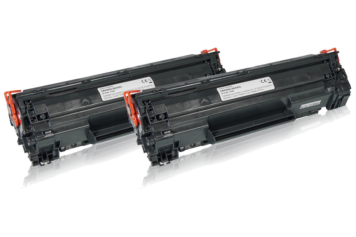 Set économique compatible avec HP CB436A / 36A XL contient 2x Cartouche toner