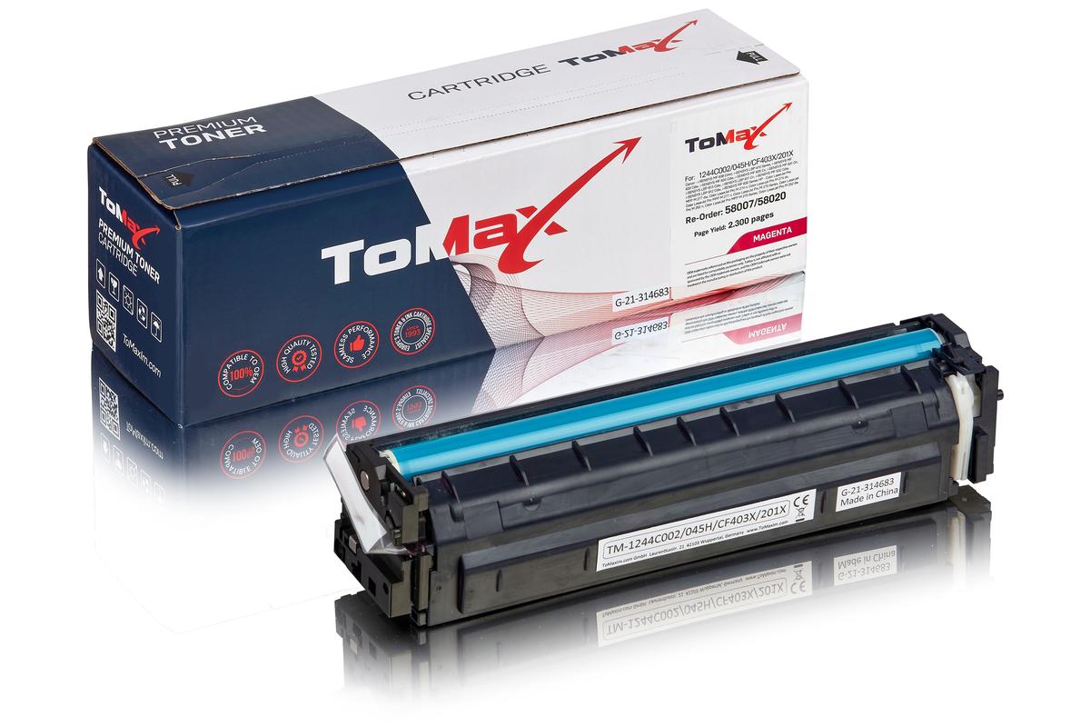 ToMax Premium remplace le toner HP CF403X / 201X, magenta