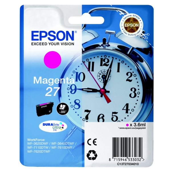 Original Epson C13T27034012 / 27 Cartouche d'encre magenta
