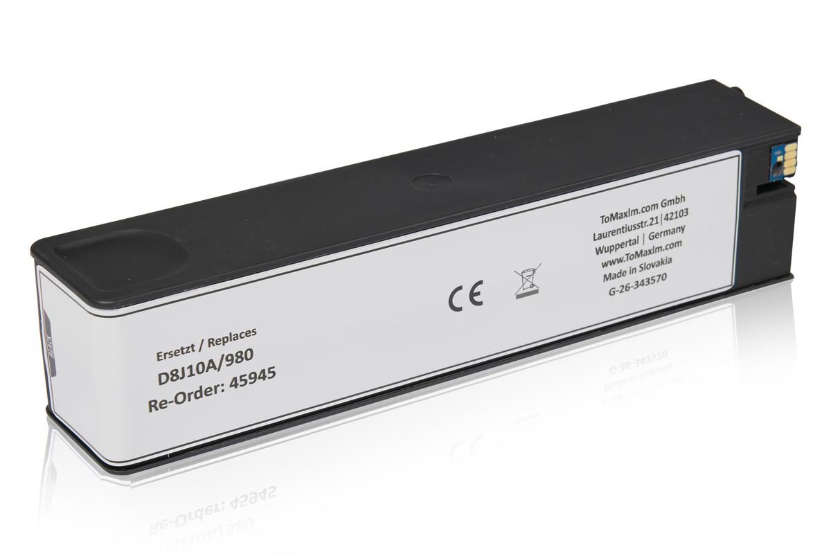 Alternative à HP D8J10A / 980 Cartouche d'encre, noir