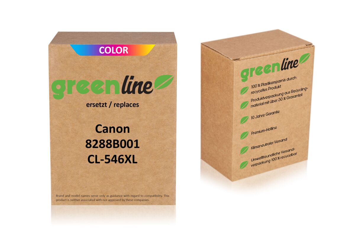 greenline remplace Canon 8288 B 001 / CL-546 XL Cartouche d'encre, couleur