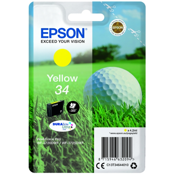 Original Epson C13T34644010 / 34 Cartouche d'encre jaune