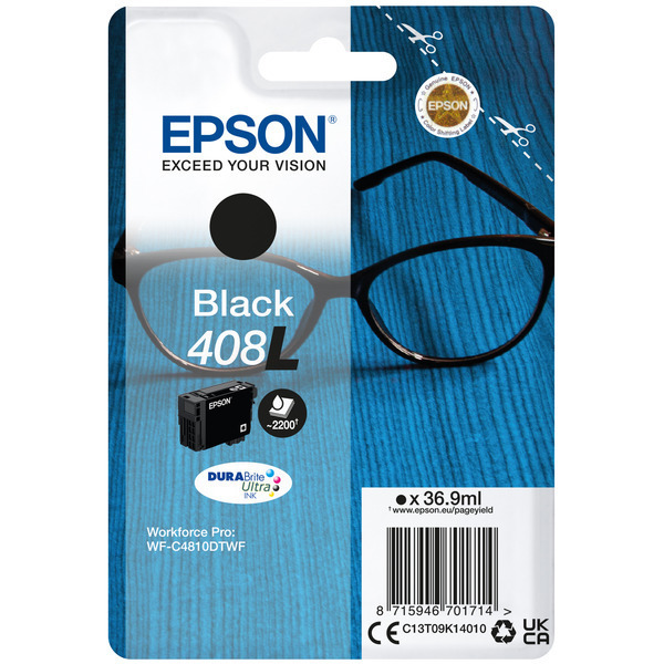 Original Epson C13T09K14010 / 408L Cartouche d'encre noire