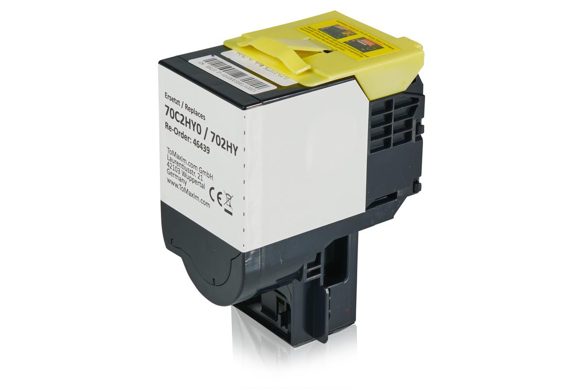 Alternative à Lexmark 70C2HY0 / 702HY Cartouche toner, jaune