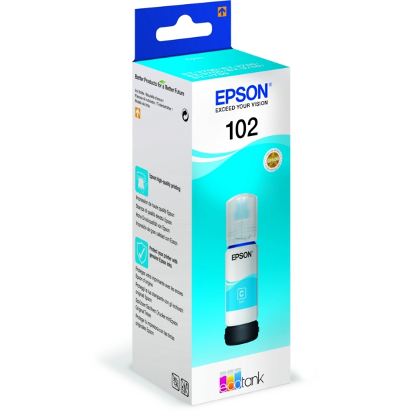 Original Epson C13T03R240 / 102 Bouteille d'encre cyan