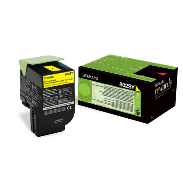 Original Lexmark 80C2SY0 / 802SY Toner jaune