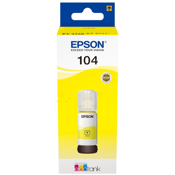Original Epson C13T00P440 / 104 Bouteille d'encre jaune