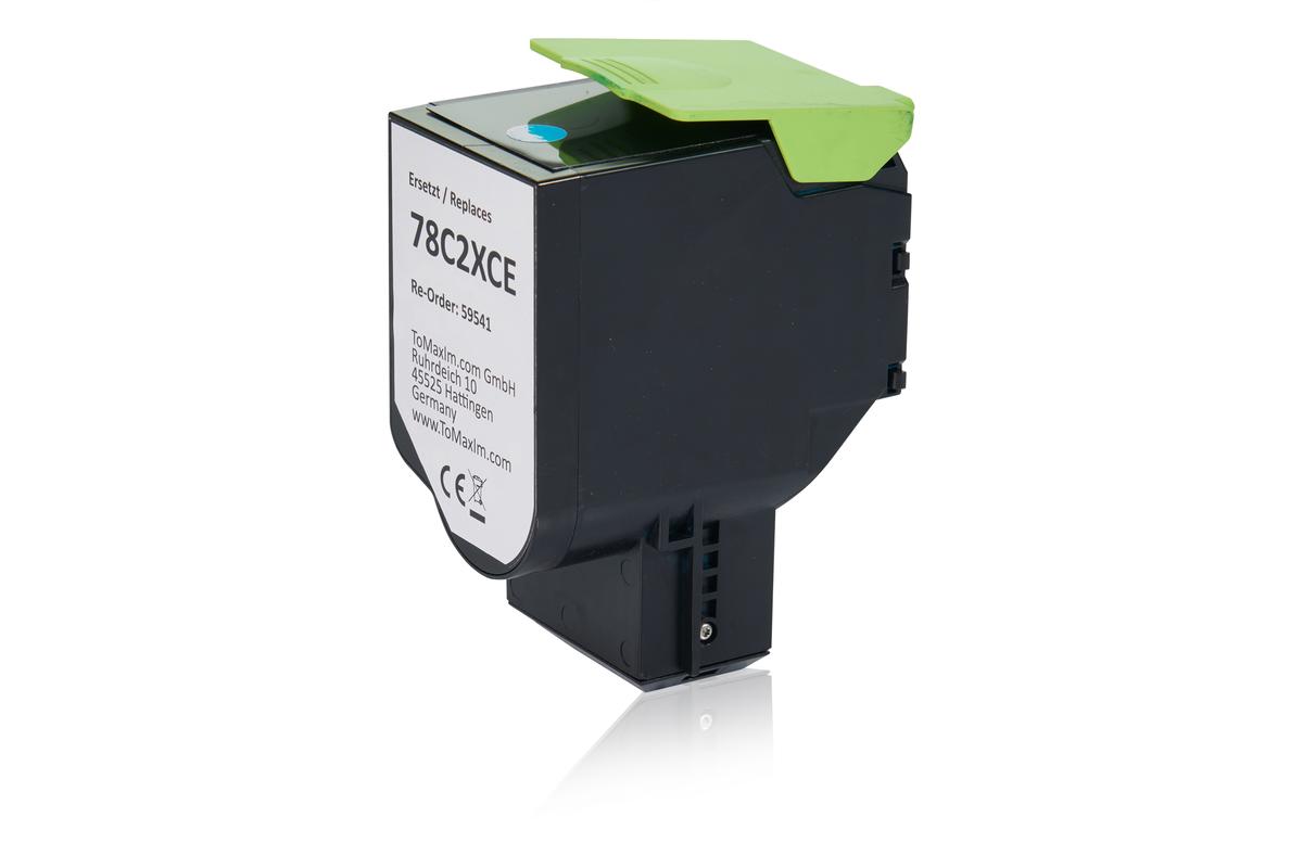 Alternative à Lexmark 78C2XCE Cartouche toner, cyan