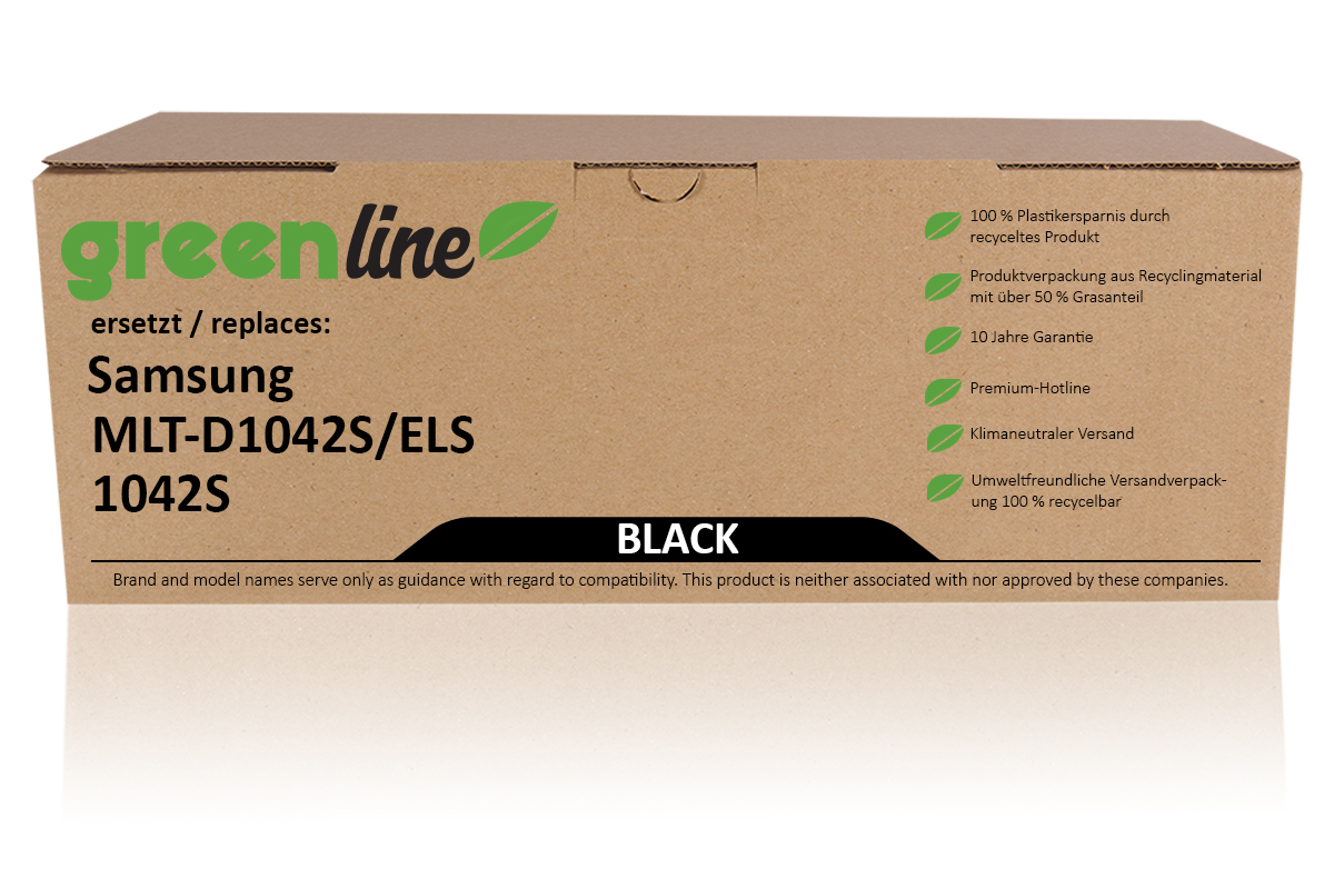 greenline remplace Samsung / HP MLT-D 1042 S/ELS / 1042S XL Cartouche toner, noir