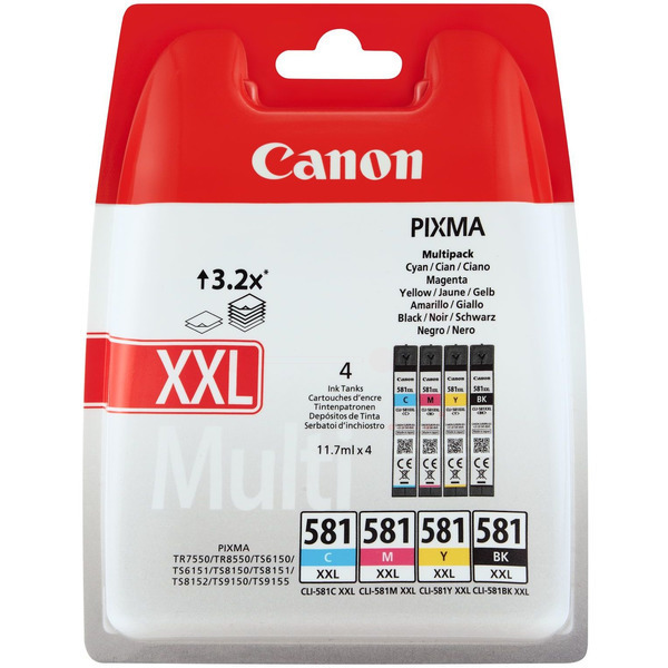 Original Canon 1998C005 / CLI581XXL Cartouche d'encre multi pack