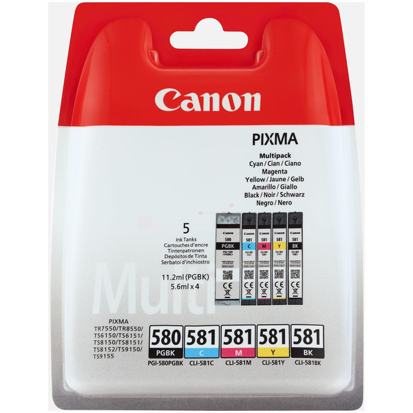 Original Canon 2078C005 / PGI580CLI581 Cartouche d'encre multi pack