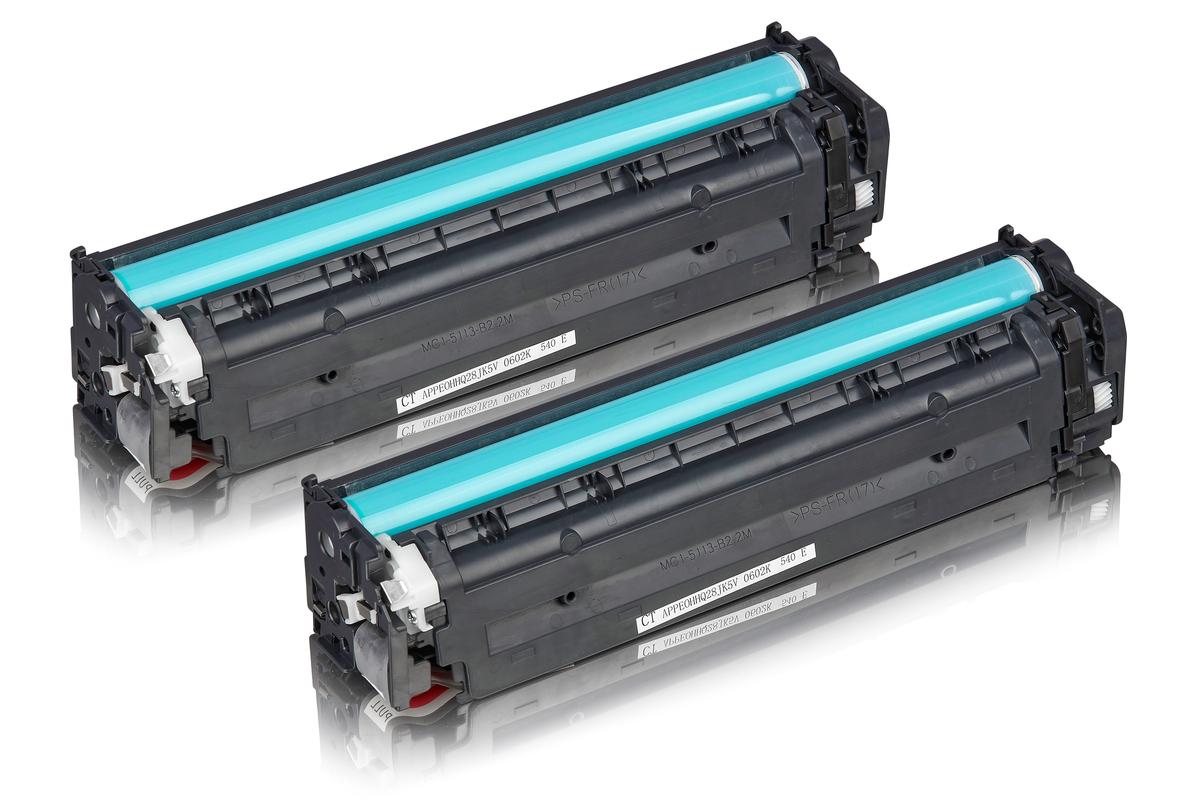 Set économique compatible avec HP CB 540 AD / 125A contient 2x Cartouche toner